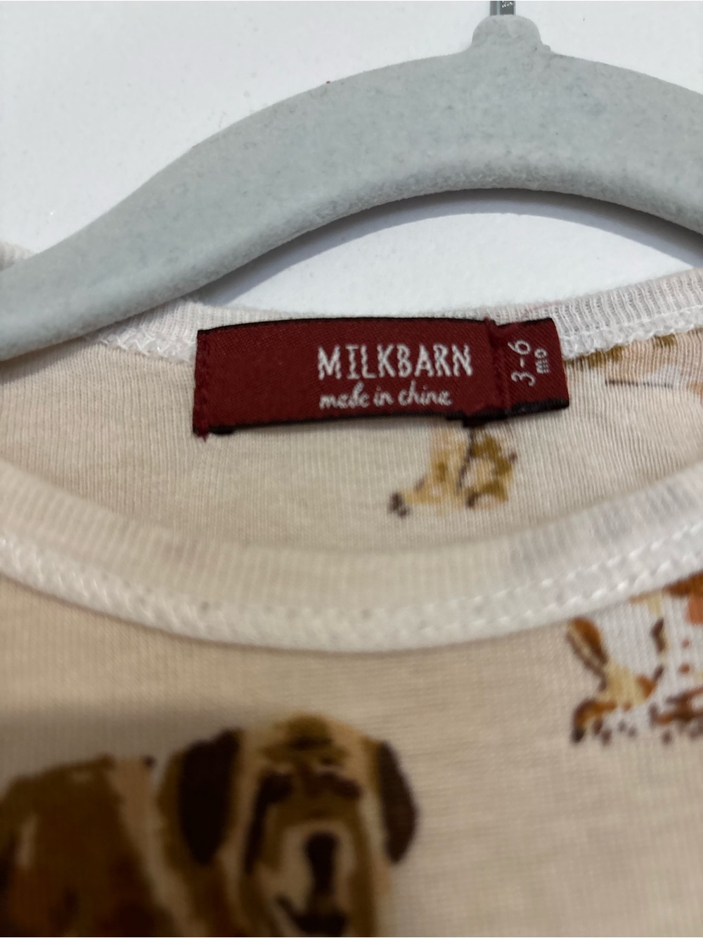 Milk Barn long sleeve onesie 3-6 months dogs - Picture 2 of 2